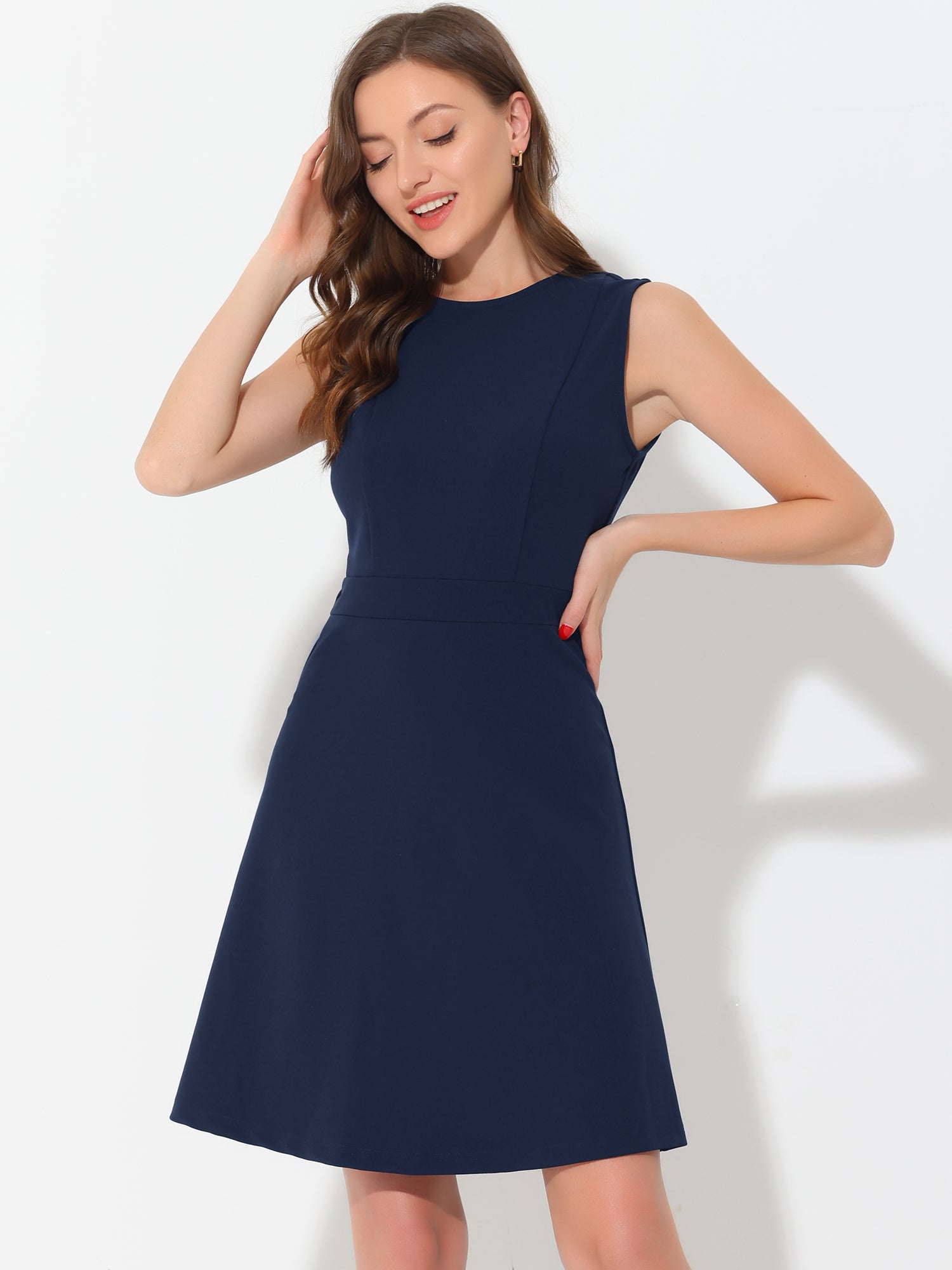 Elavina – Women’s Sleeveless Fit & Flare Mini Dress