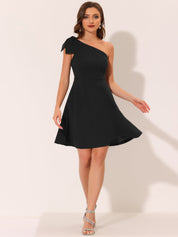 Bowvera - Women’s One Shoulder Cocktail Dress