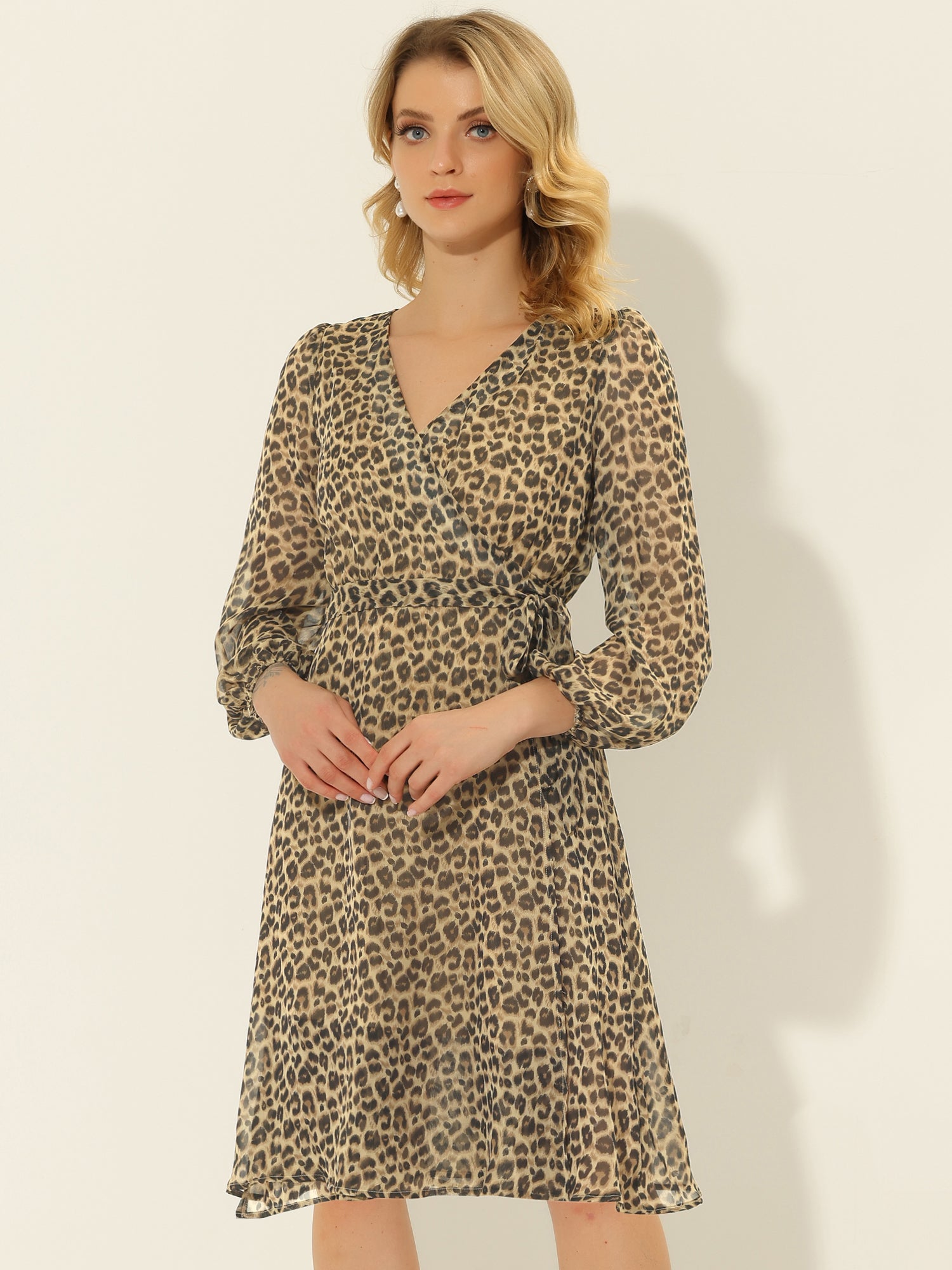 Florivelle - Women’s Wrap V-Neck Floral Midi Dress