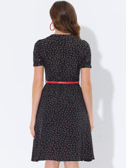 Petrella - Women’s Floral Peter Pan Collar Dress