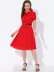 Petrella - Women’s Floral Peter Pan Collar Dress