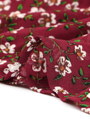 Florvella - Women’s Floral Square Neck A-Line Dress