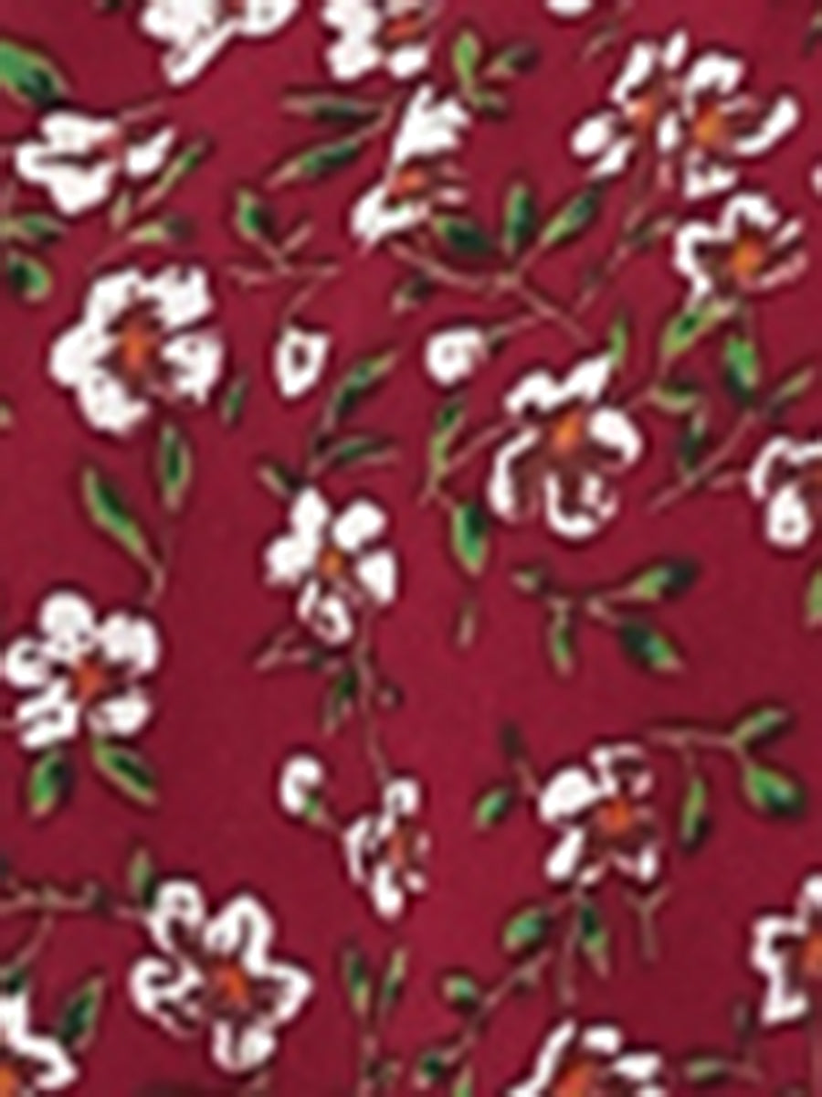 Florvella - Women’s Floral Square Neck A-Line Dress
