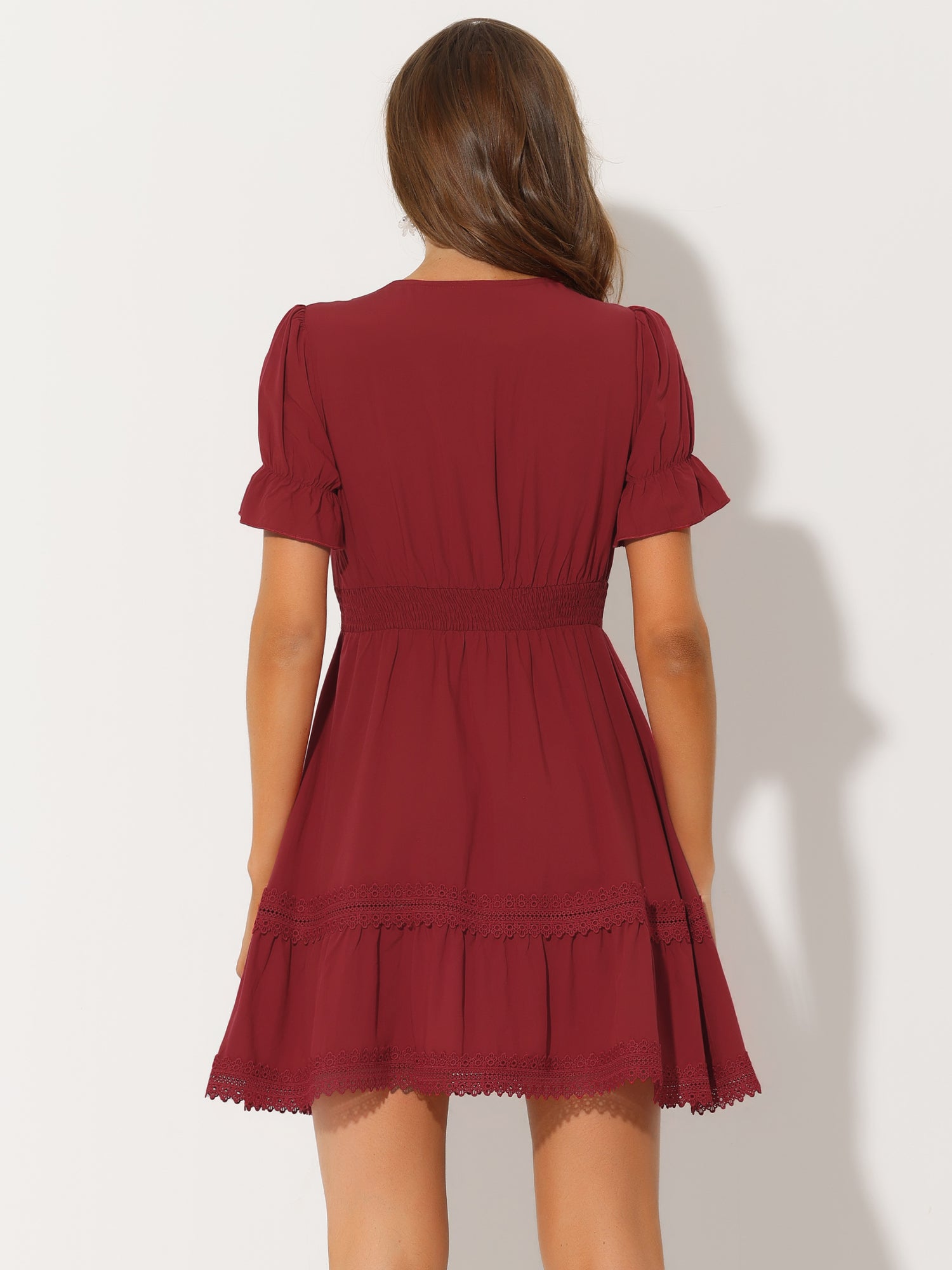 Solmira – Women’s Boho Puff Sleeve Tiered Dress