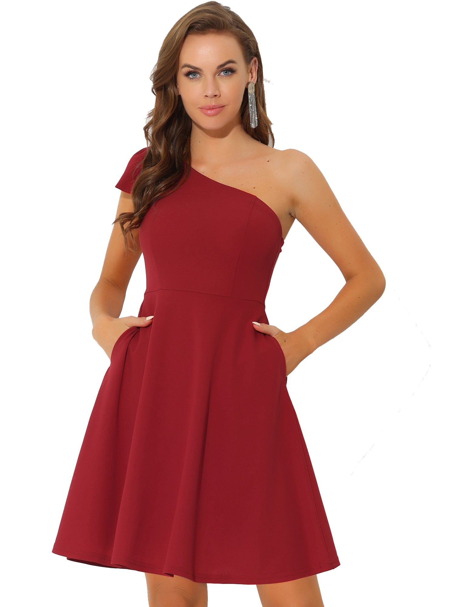 Bowvera - Women’s One Shoulder Cocktail Dress
