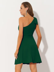 Bowvera - Women’s One Shoulder Cocktail Dress