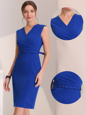 Slevara - Women’s Sleeveless Bodycon Work Dress