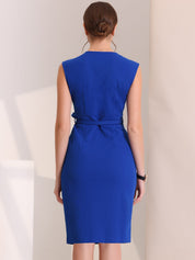 Slevara - Women’s Sleeveless Bodycon Work Dress