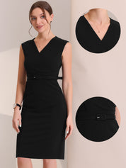 Slevara - Women’s Sleeveless Bodycon Work Dress