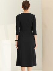 Lunavelle - Women’s A-Line Summer Midi Dress