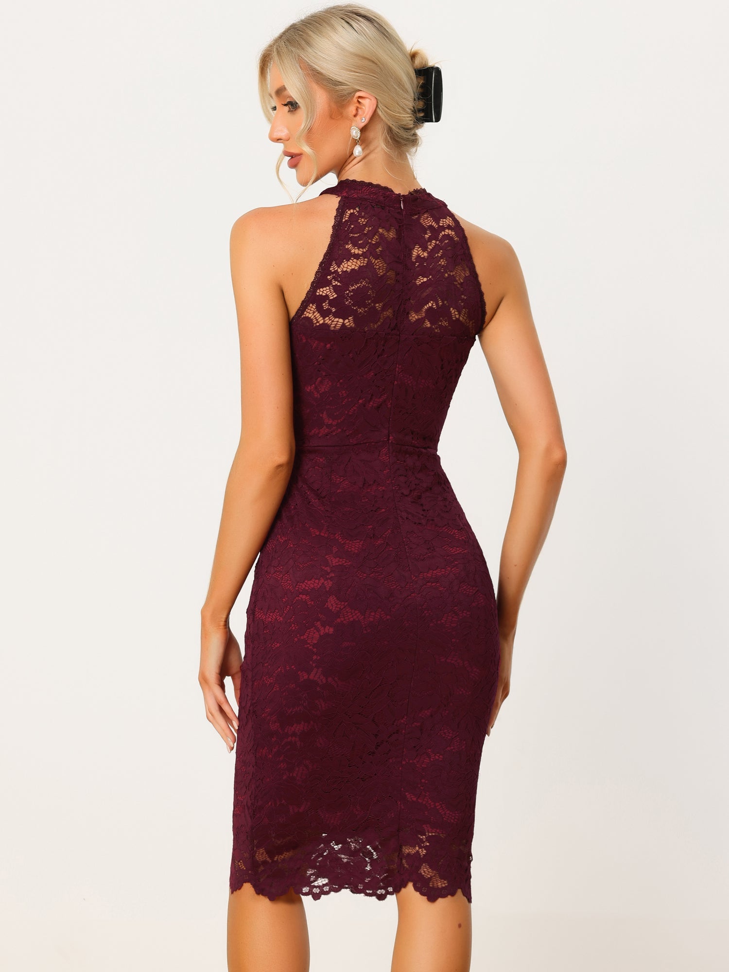 Lacevera - Women’s Lace Sheath Cocktail Dress