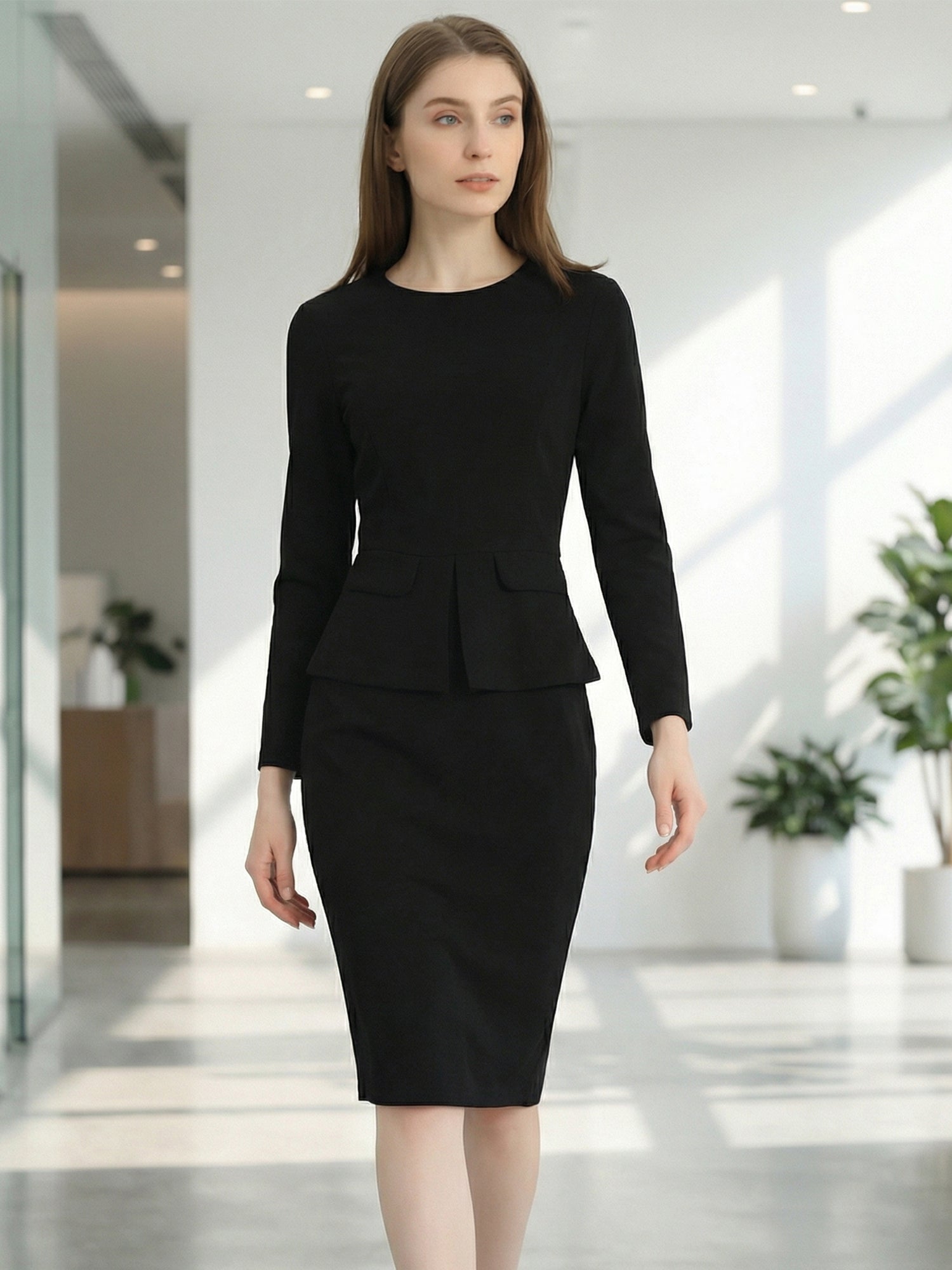 Ofivella - Women’s 3/4 Sleeve Sheath Work Dress
