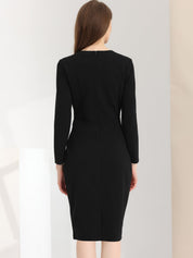 Ofivella - Women’s 3/4 Sleeve Sheath Work Dress