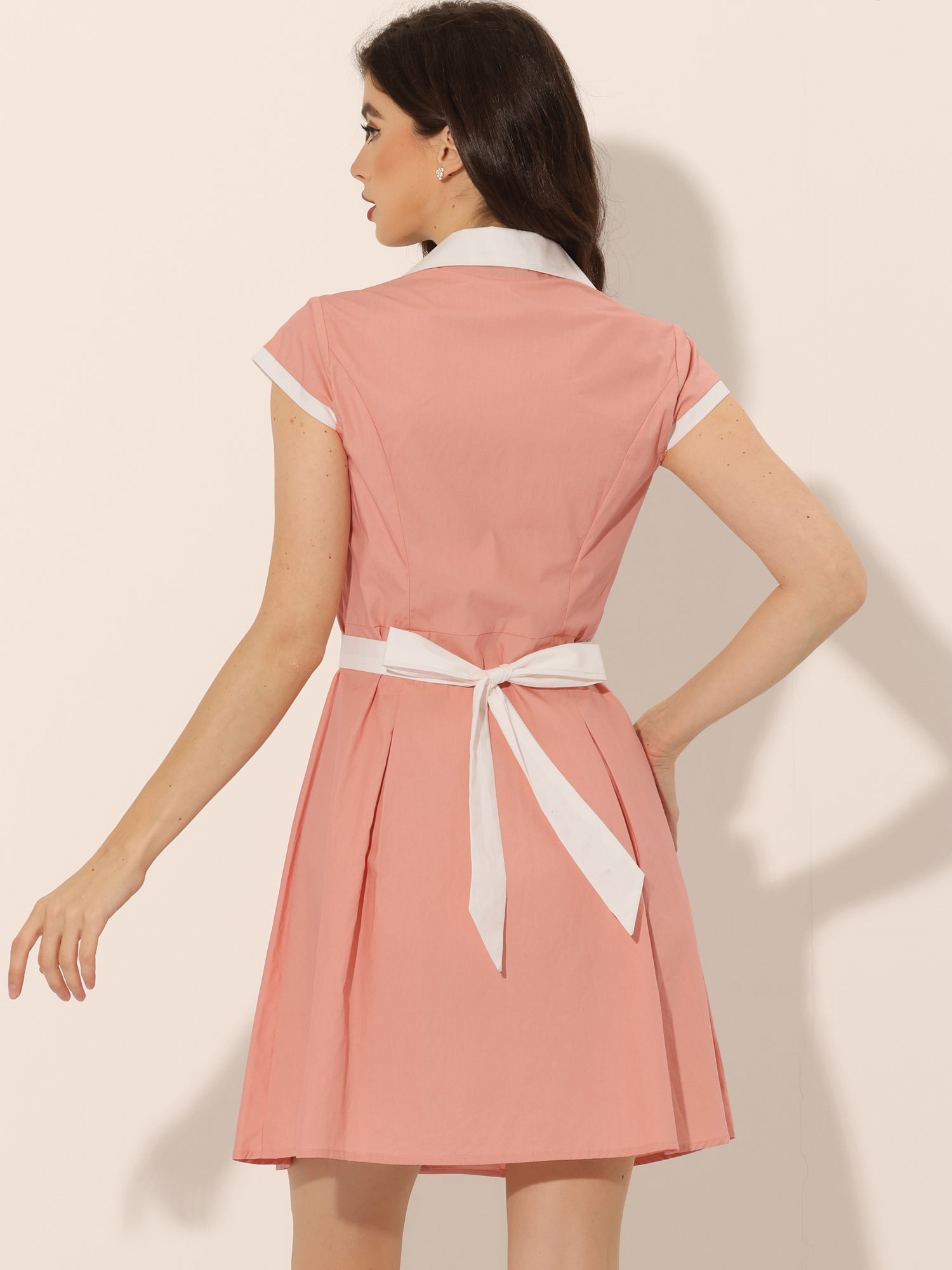 Calivra – Women’s Cotton Camp Collar Shirt Dress