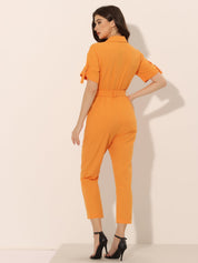 Velmira – Women’s Cotton Cargo Tie-Waist Jumpsuit