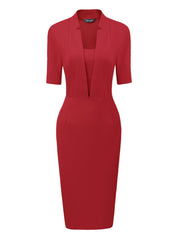 Formessa - Women’s Sheath Work Midi Dress