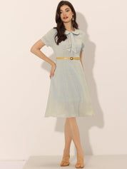 Petrella - Women’s Floral Peter Pan Collar Dress
