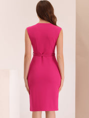 Slevara - Women’s Sleeveless Bodycon Work Dress