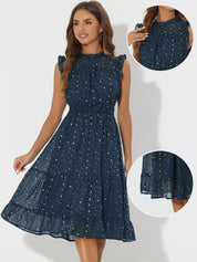 Stellara – Women’s Star Print A-Line Dress