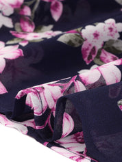Florvella - Women’s Floral Square Neck A-Line Dress