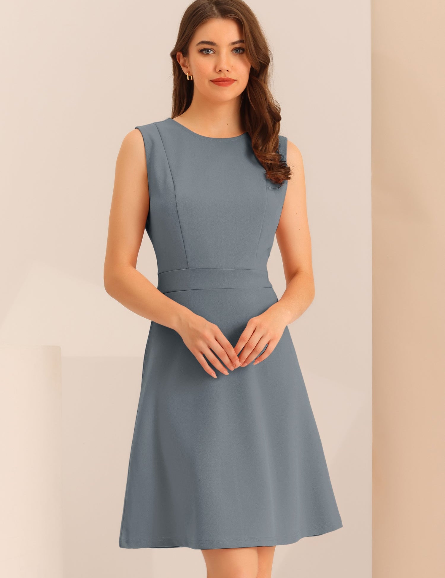 Elavina – Women’s Sleeveless Fit & Flare Mini Dress