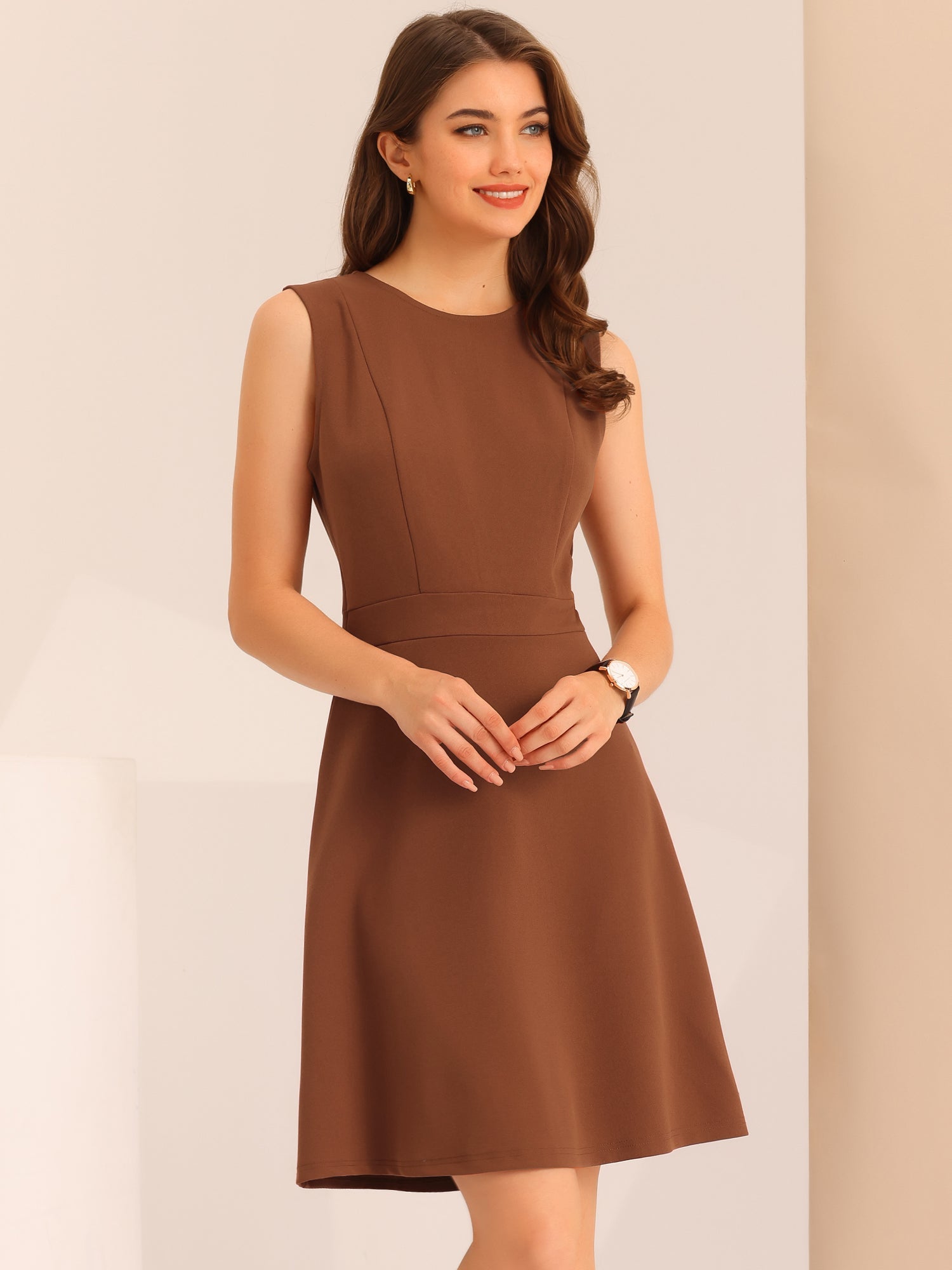 Elavina – Women’s Sleeveless Fit & Flare Mini Dress