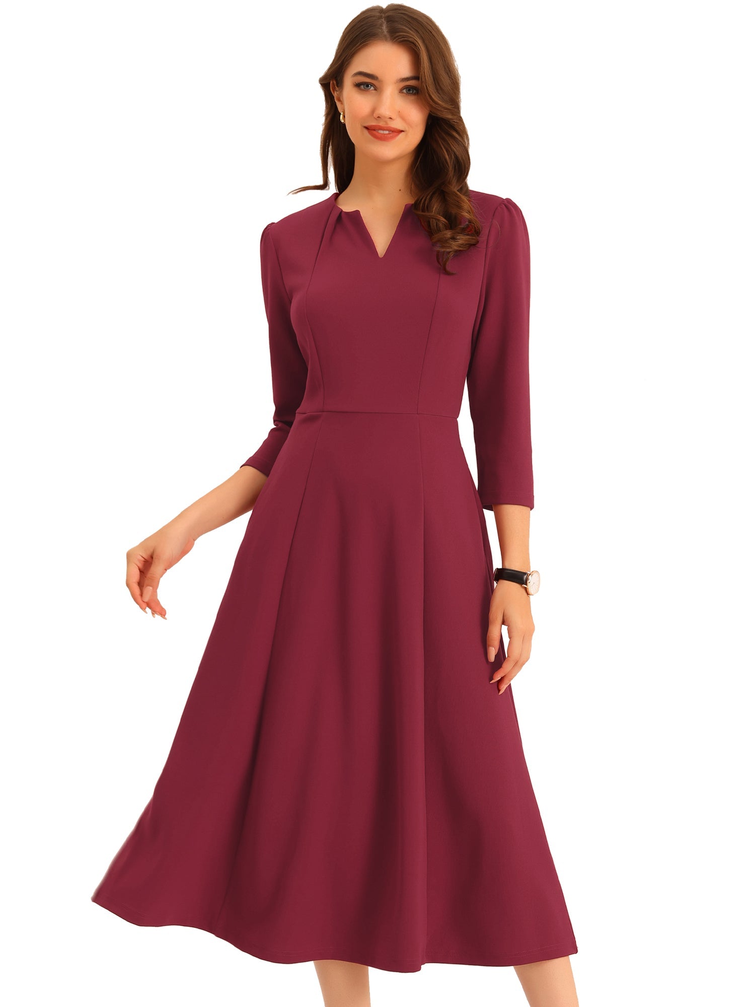 Lunavelle - Women’s A-Line Summer Midi Dress