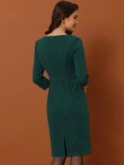 Wrapvera - Women’s Wrap Midi Dress
