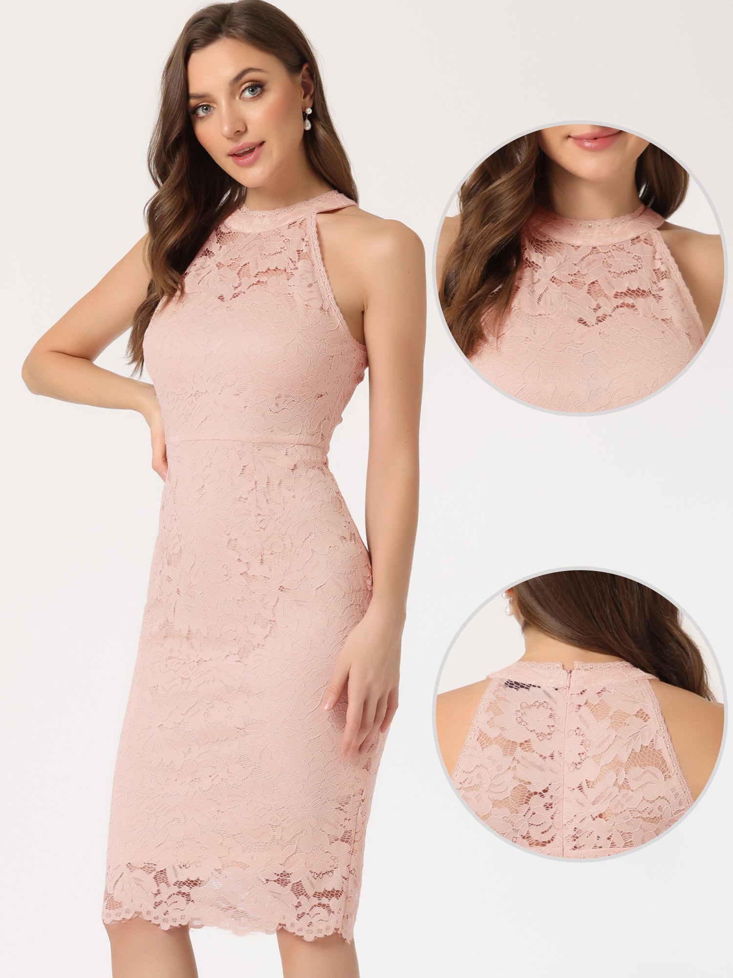 Lacevera - Women’s Lace Sheath Cocktail Dress