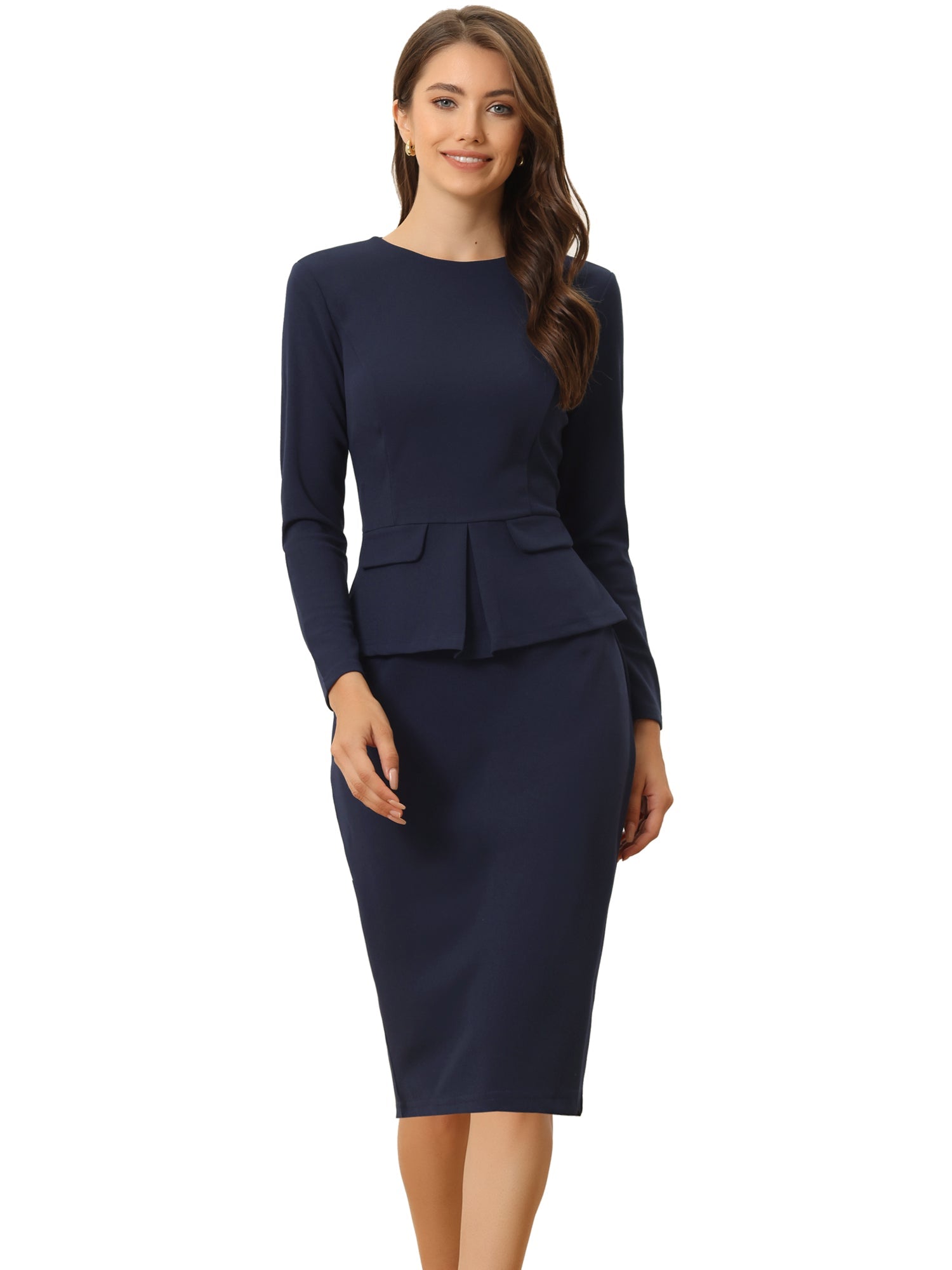 Ofivella - Women’s 3/4 Sleeve Sheath Work Dress