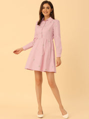 Embrovella - Women’s Embroidered Cotton Mini Dress