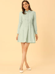 Embrovella - Women’s Embroidered Cotton Mini Dress