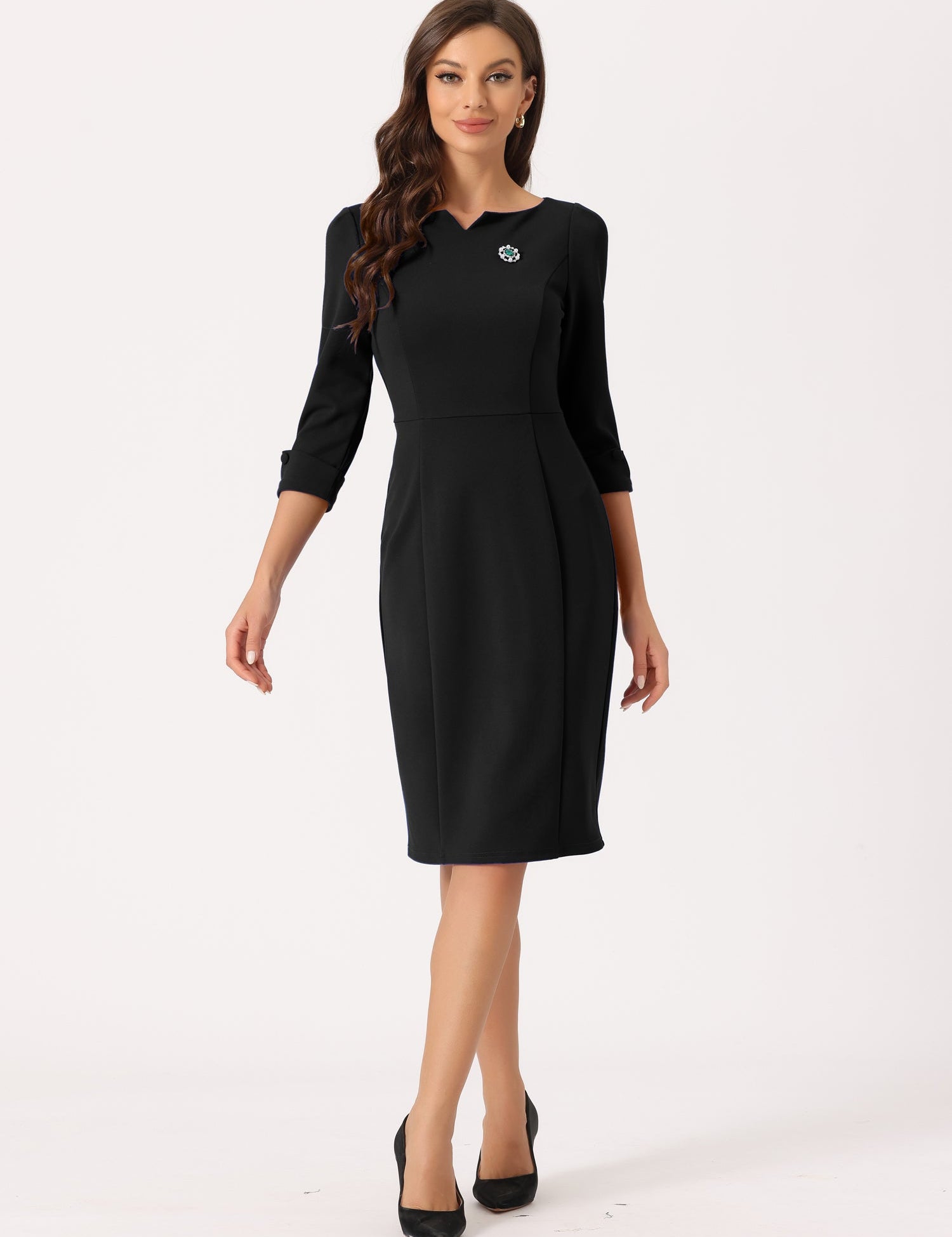Wrapvera - Women’s Wrap Midi Dress