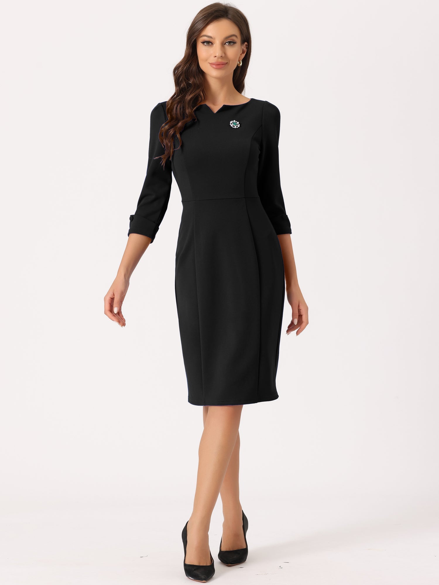 Wrapvera - Women’s Wrap Midi Dress