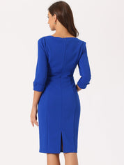 Wrapvera - Women’s Wrap Midi Dress