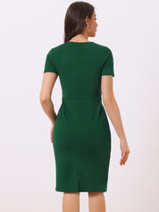 Marvella – Women’s Tweed Trim Workwear Dress