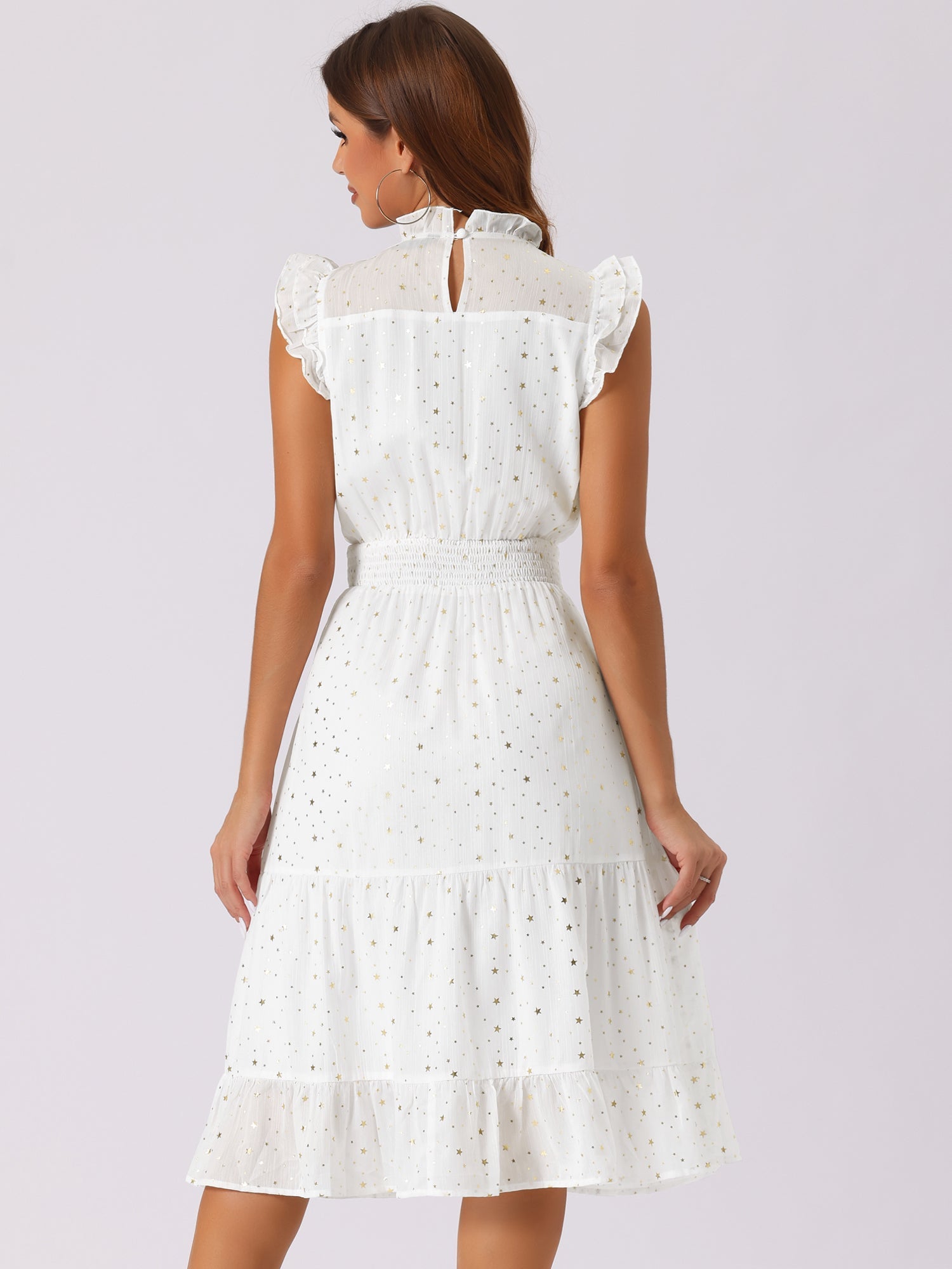 Stellara – Women’s Star Print A-Line Dress