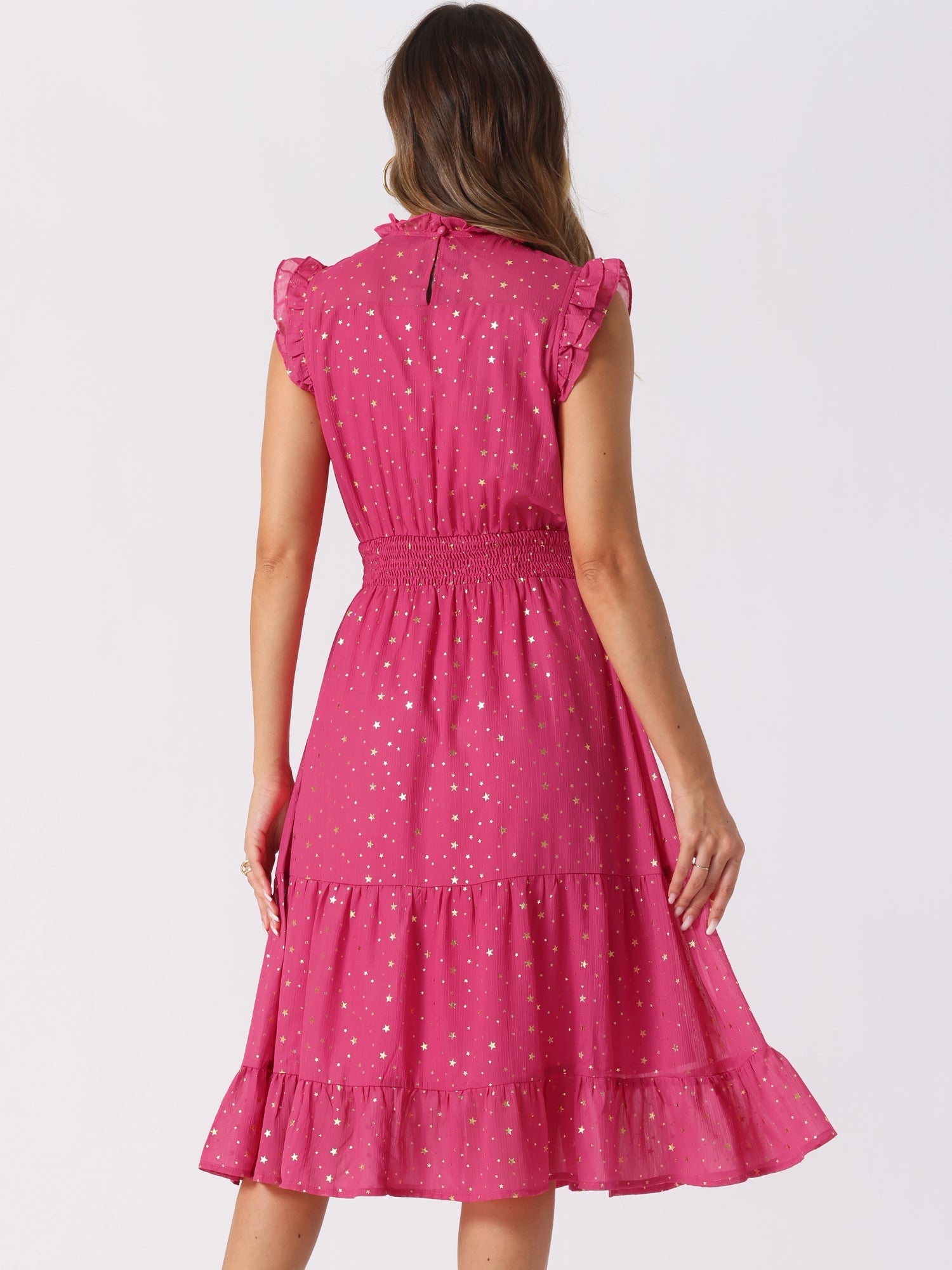 Stellara – Women’s Star Print A-Line Dress