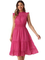 Stellara – Women’s Star Print A-Line Dress
