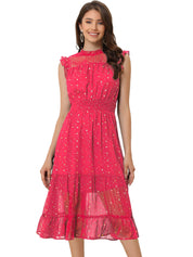 Stellara – Women’s Star Print A-Line Dress