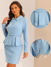 Elvessa - Women’s Peplum Work Blouse