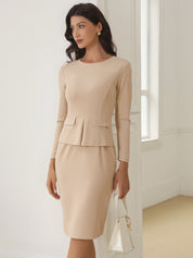 Ofivella - Women’s 3/4 Sleeve Sheath Work Dress