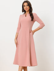 Lunavelle - Women’s A-Line Summer Midi Dress