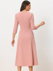 Lunavelle - Women’s A-Line Summer Midi Dress