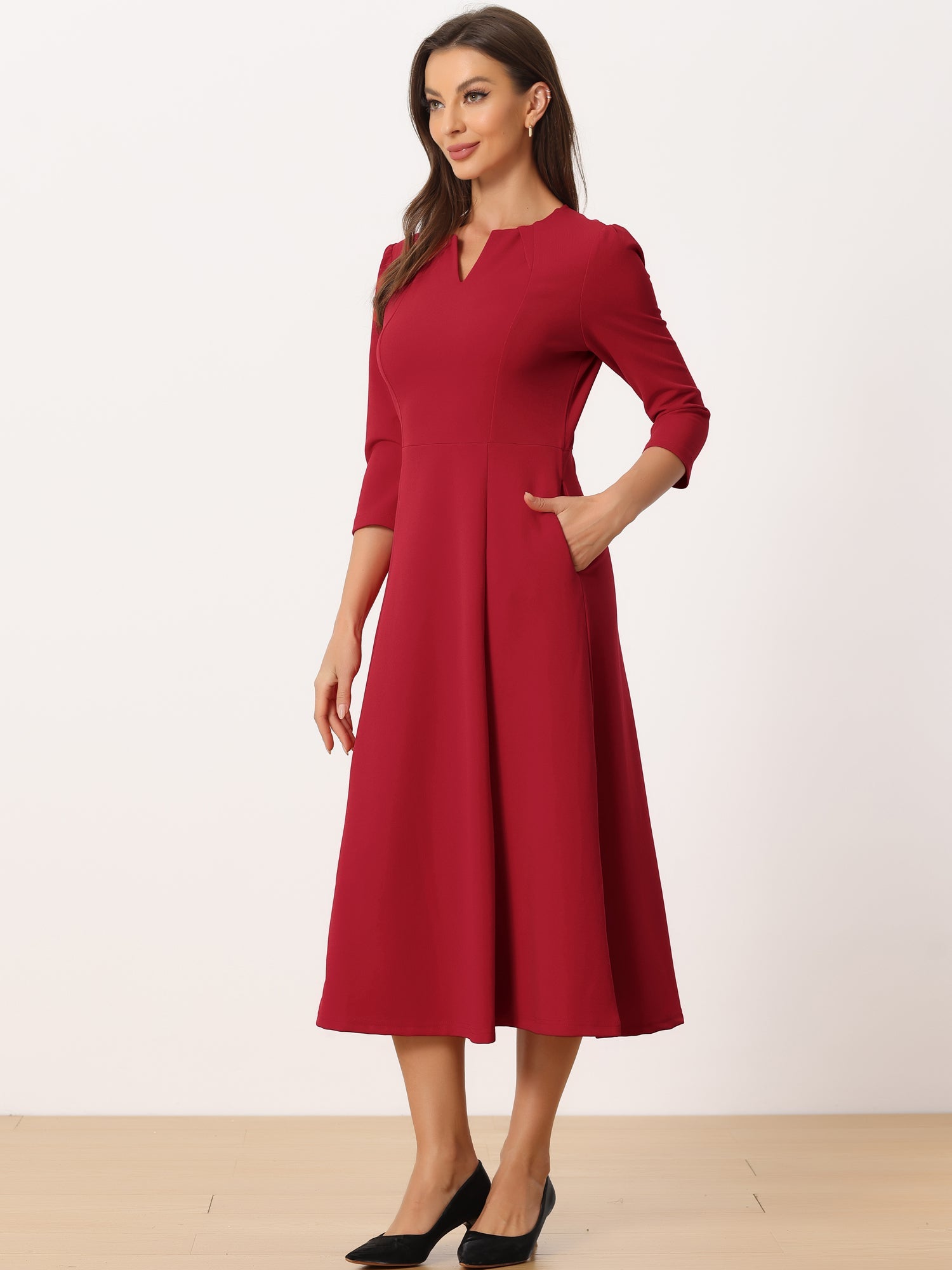 Lunavelle - Women’s A-Line Summer Midi Dress