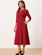 Lunavelle - Women’s A-Line Summer Midi Dress