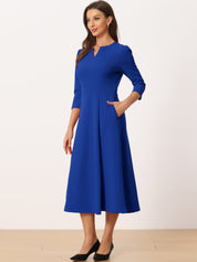 Lunavelle - Women’s A-Line Summer Midi Dress