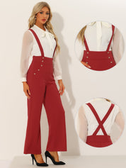 Suspira - Women’s Wide Leg Suspender Jumpsuit