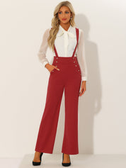 Suspira - Women’s Wide Leg Suspender Jumpsuit