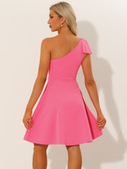 Bowvera - Women’s One Shoulder Cocktail Dress